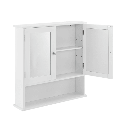 Móvel de parede para casa de banho MDF 58x56x13cm - Branco en.casa