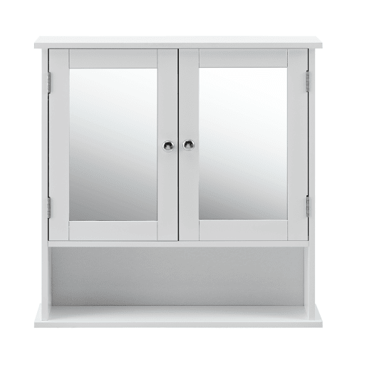 Móvel de parede para casa de banho MDF 58x56x13cm - Branco en.casa