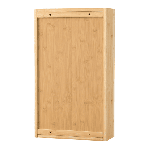 Móvel de casa de banho Ikorfat com espelho prateleiras reguláveis bambu 61 x 35 x 14 cm natural en.casa