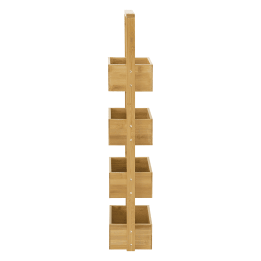 Estante de bambu com 4 prateleiras Bardu 28 x 16 x 88 cm en.casa