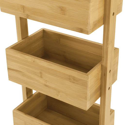 Estante de bambu com 4 prateleiras Bardu 28 x 16 x 88 cm en.casa