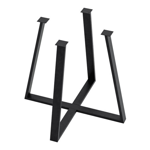 Suporte de mesa de jantar Kemijärvi aço 72x80x80cm - Preto en.casa Suporte de mesa de jantar Kemijärvi aço 72x80x80cm - Preto en.casa