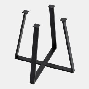 Suporte de mesa de jantar Kemijärvi aço 72x80x80cm - Preto en.casa