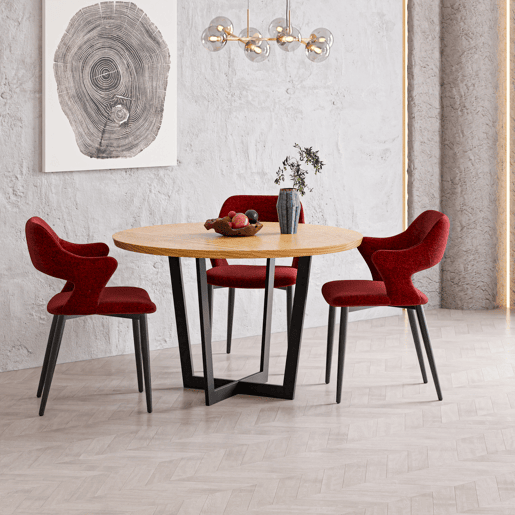 Suporte de mesa de jantar Kemijärvi aço 72x80x80cm - Preto en.casa Suporte de mesa de jantar Kemijärvi aço 72x80x80cm - Preto en.casa