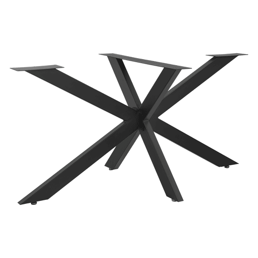 Perna de mesa em forma de estrela Oberau em aço e ferro 98 x 58 x 43 cm - Preto mate en.casa Perna de mesa em forma de estrela Oberau em aço e ferro 98 x 58 x 43 cm - Preto mate en.casa