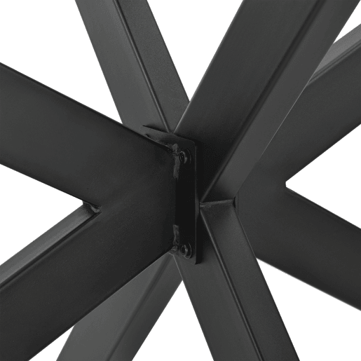 Perna de mesa em forma de estrela Oberau em aço e ferro 98 x 58 x 43 cm - Preto mate en.casa Perna de mesa em forma de estrela Oberau em aço e ferro 98 x 58 x 43 cm - Preto mate en.casa