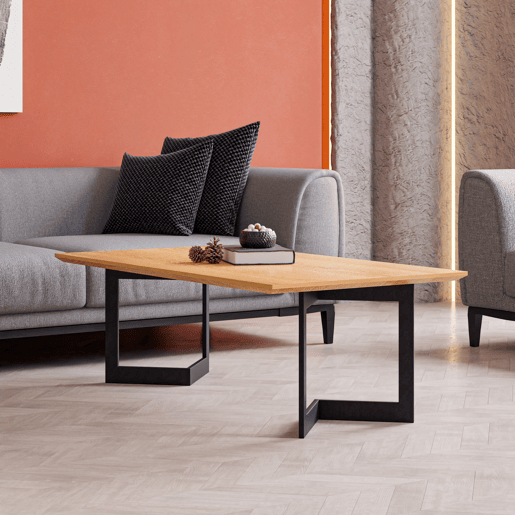 Conjunto de 2 pernas de mesa Kaskinen em aço em forma de V 72x40x39cm - Preto en.casa