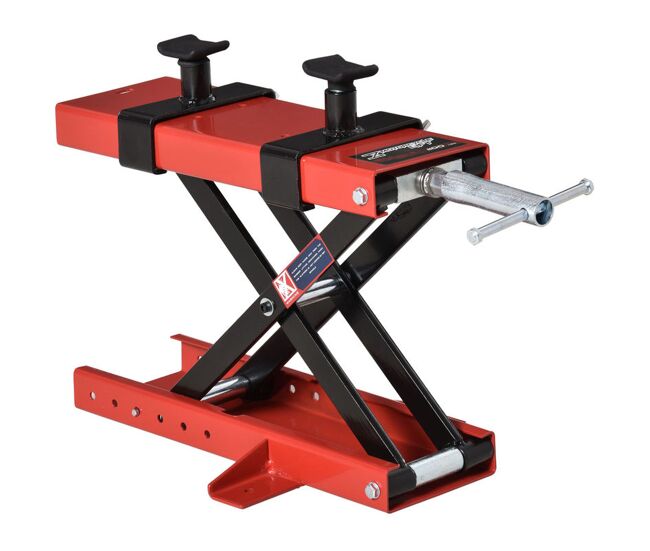 Durhand plataforma elevadora para motocicletas carga máxima 500 kg con altura ajustable de 19-53 cm soporte de moto para aparcar o reparar taller
