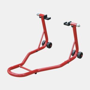 HomCom Descanso de Mota Suporte Traseiro Universal Portátil e Móvel u2013 Cor Vermelho u2013 Aço u2013 80 x 50 x 40 cm