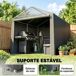 Carpa para Herramienta Metal Galvanizado, PE Outsunny Carpa para Herramienta Metal Galvanizado, PE Outsunny Gris