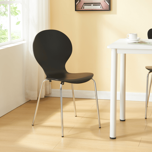 Conjunto de 4 cadeiras de jantar Etne - Preto en.casa