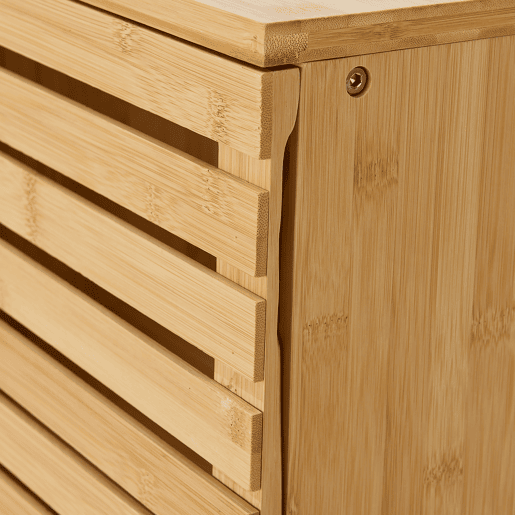Móvel de apoio Iveland com porta 2 compartimentos fechados bambu 60 x 40 x 30 cm - Natural en.casa