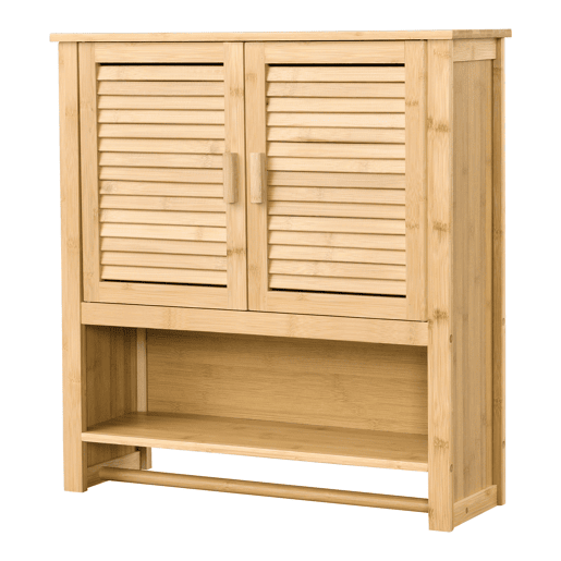 Móvel de casa de banho Tyresö em bambu 66 x 62 x 20 cm natural en.casa
