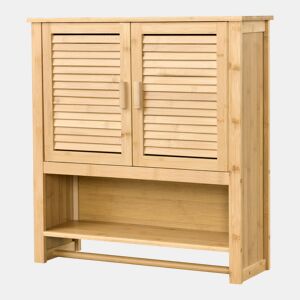 Móvel de casa de banho Tyresö em bambu 66 x 62 x 20 cm natural en.casa