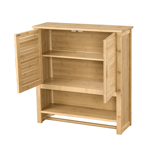 Móvel de casa de banho Tyresö em bambu 66 x 62 x 20 cm natural en.casa