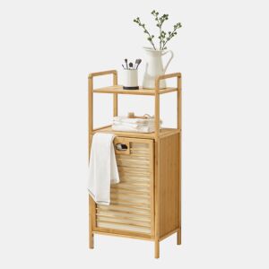 Cesto de roupa de bambu Rendalen 40x30x95 cm en.casa