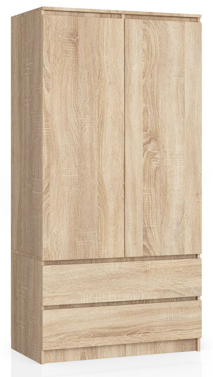 Armario S90 AKORD 2 cajones 2 puertas Cashmere 90 Madera Clara