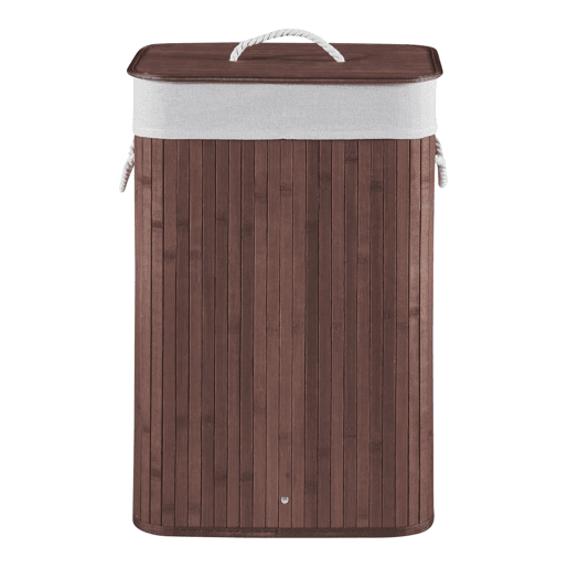 Cesto para roupa suja Salla com saco amovível de bambu e poliéster 60 x 40 x 30 cm (72 L) - Castanho en.casa