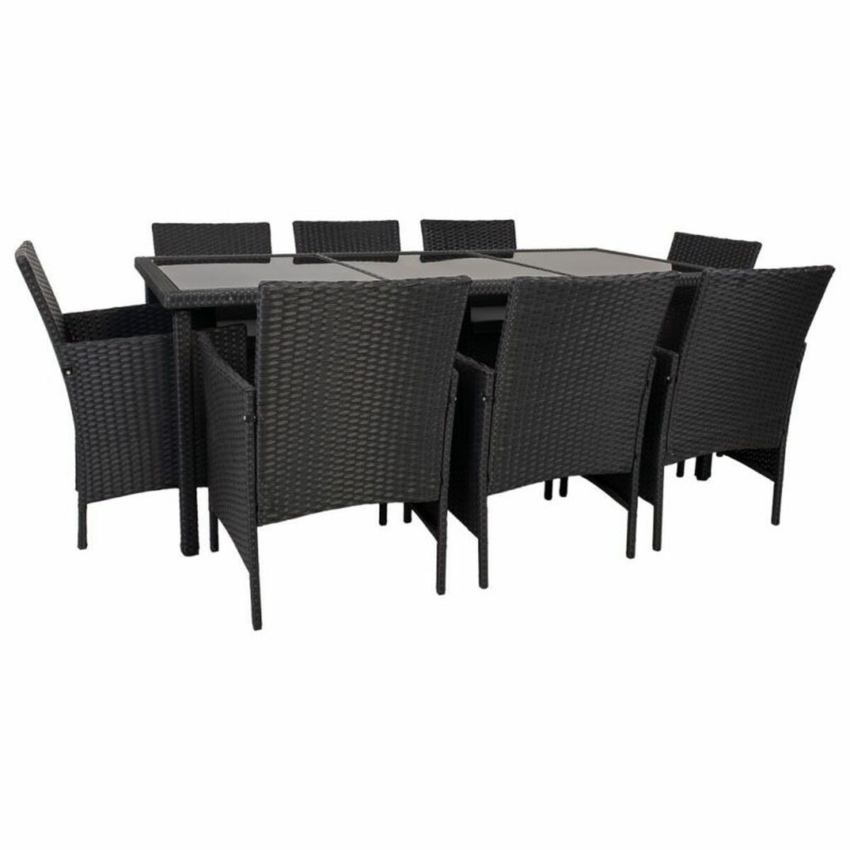 Juego de muebles alexandra house living negro 9 piezas