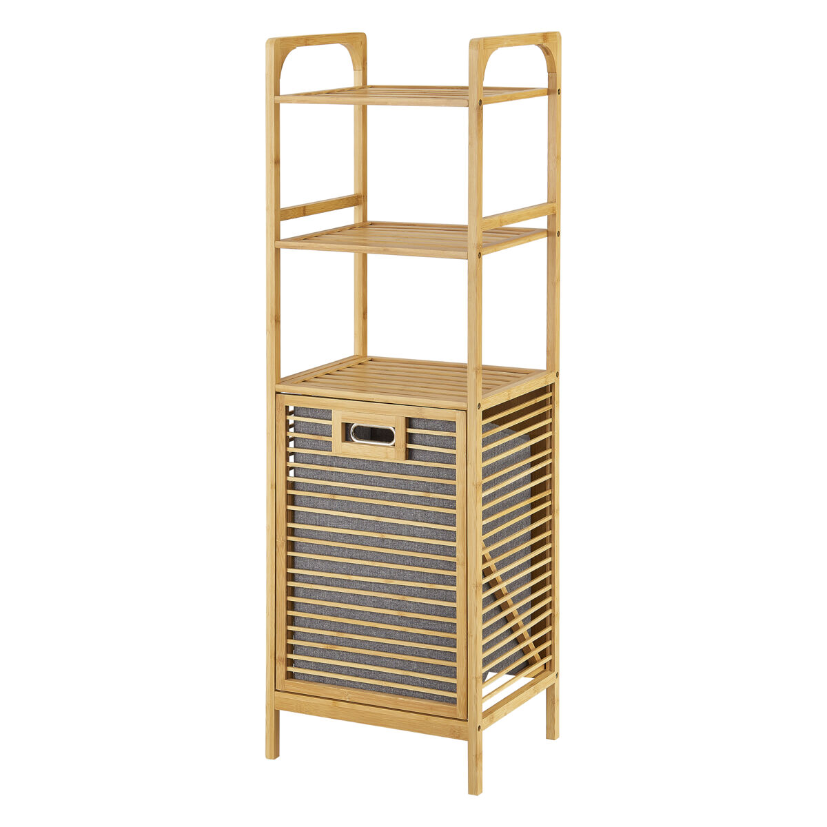 Estantería con cesto para la colada reclinable Tidaholm bambú