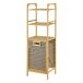 Estantería con cesto para la colada reclinable Tidaholm bambú Estantería con cesto para la colada reclinable Tidaholm bambú Gris/natural