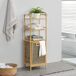 Estantería con cesto para la colada reclinable Tidaholm bambú Estantería con cesto para la colada reclinable Tidaholm bambú Gris/natural