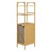 Estantería con cesto para la colada reclinable Tidaholm bambú Estantería con cesto para la colada reclinable Tidaholm bambú Gris/natural