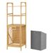 Estantería con cesto para la colada reclinable Tidaholm bambú Estantería con cesto para la colada reclinable Tidaholm bambú Gris/natural