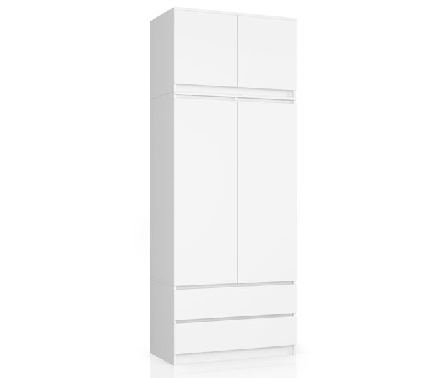 Armario s90 con extensión con 2 puertas y 2 cajones color blanco