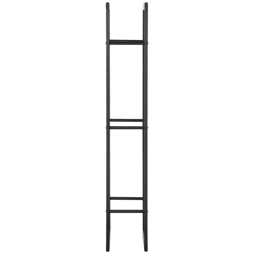 HOMCOM Suporte para Lenha de Metal Porta Lenha Metálico para Interior e Exterior Carga Máxima 100 kg 60x25x150 cm Preto