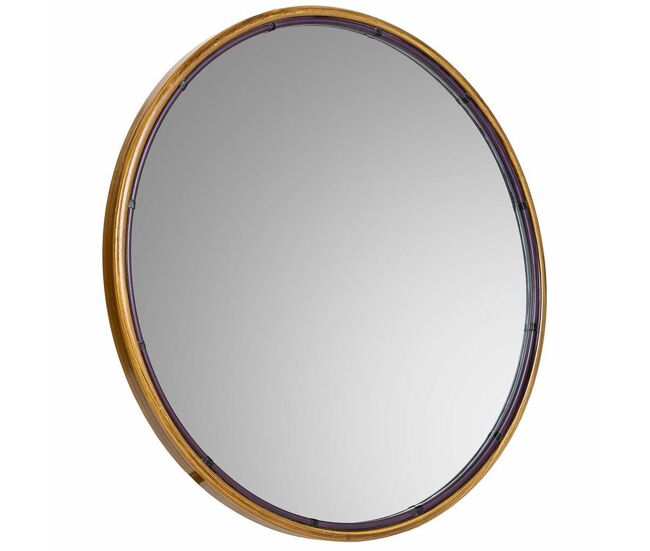 Espejo de pared alexandra house living oro vidrio hierro 2 x 61 x 61 cm
