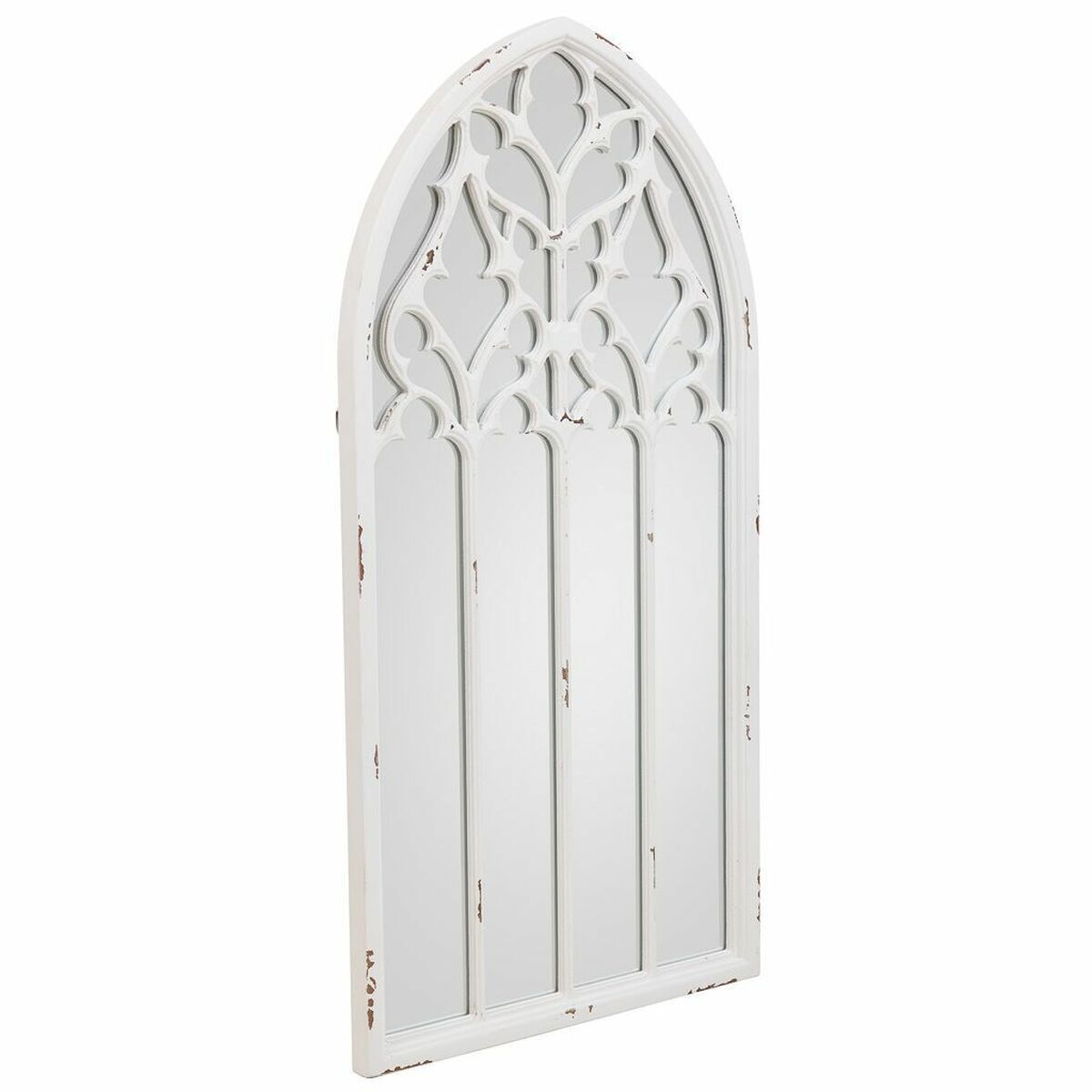 Espejo de pared alexandra house living blanco vidrio madera de abeto madera mdf 2 x 80 x 40 cm