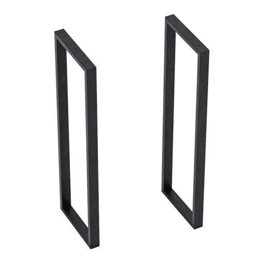 Conjunto de 2 pernas de mesa alta Kauniainen aço 87x27cm - Preto en.casa