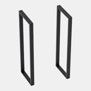 Conjunto de 2 pernas de mesa alta Kauniainen aço 87x27cm - Preto en.casa