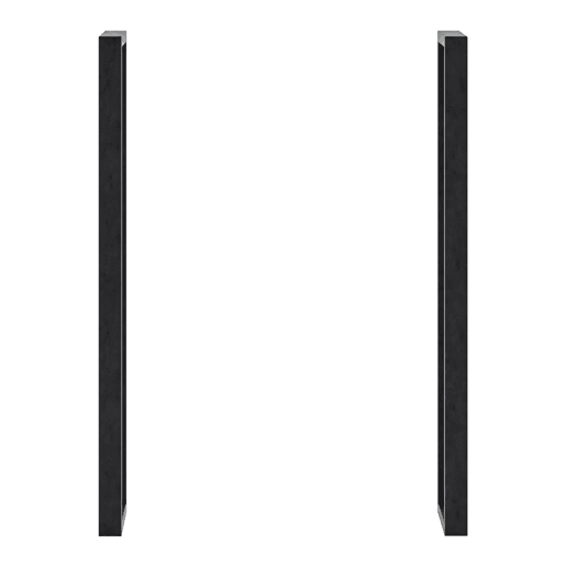 Conjunto de 2 pernas de mesa alta Kauniainen aço 87x27cm - Preto en.casa