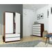Armario S90 AKORD 2 cajones 2 puertas color Wengue, Blanco 90 Armario S90 AKORD 2 cajones 2 puertas color Wengue, Blanco 90 Blanco/ Madera