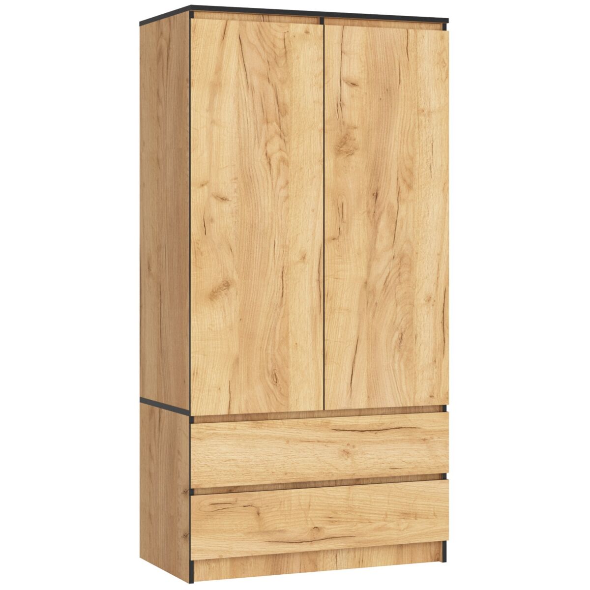 Armario S90 AKORD 2 cajones 2 puertas Cashmere 90 Roble