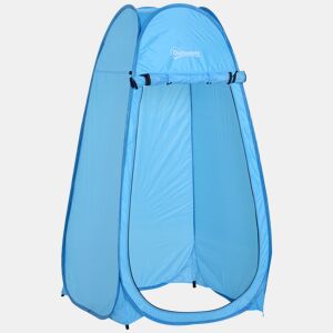 Outsunny Tenda de Duche para Campismo Dobrável Pop UP Tenda de Privacidade com proteção UV e Tecido Impermeável 100x100x185cm Azul