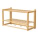 Estantería de pared Thyborøn con toallero y ganchos bambú Estantería de pared Thyborøn con toallero y ganchos bambú Natural