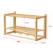 Estantería de pared Thyborøn con toallero y ganchos bambú Estantería de pared Thyborøn con toallero y ganchos bambú Natural