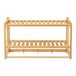 Estantería de pared Thyborøn con toallero y ganchos bambú Estantería de pared Thyborøn con toallero y ganchos bambú Natural