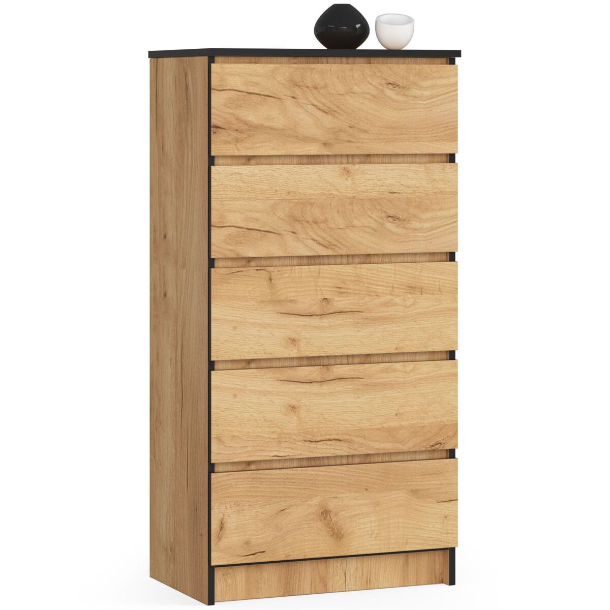 Cómoda K60 AKORD 5 cajones 60 Roble