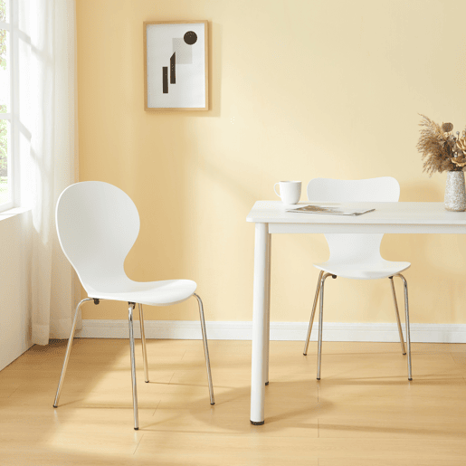 Conjunto de 4 cadeiras de jantar Etne - Branco en.casa