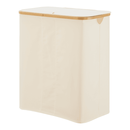 Cesto para roupa suja Rusko com 3 sacos removíveis Bamboo 600D Oxford 69 x 57 x 37 cm - Bege en.casa