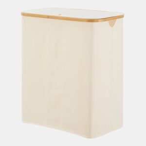 Cesto para roupa suja Rusko com 3 sacos removíveis Bamboo 600D Oxford 69 x 57 x 37 cm - Bege en.casa