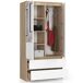 Armario S90 con 2 puertas y 2 cajones con espejo 90 Armario S90 con 2 puertas y 2 cajones con espejo 90 Blanco/ Madera