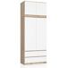 Armario S90 con altillo AKORD 2 cajones 2 puertas color Aliso 90 Armario S90 con altillo AKORD 2 cajones 2 puertas color Aliso 90 Blanco/ Madera