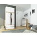 Armario S90 con altillo AKORD 2 cajones 2 puertas color Aliso 90 Armario S90 con altillo AKORD 2 cajones 2 puertas color Aliso 90 Blanco/ Madera