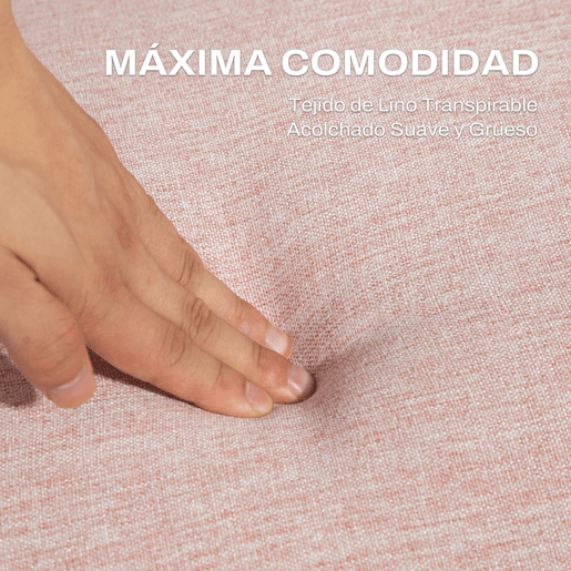 HOMCOM Sofá Cama de 2 Lugares com Encosto Ajustável em 3 Posições Apoio para os Braços Desmontável e Pés de Madeira Sofá Duplo Moderno para Sala de Estar Escritório 173x75x73 cm Rosa