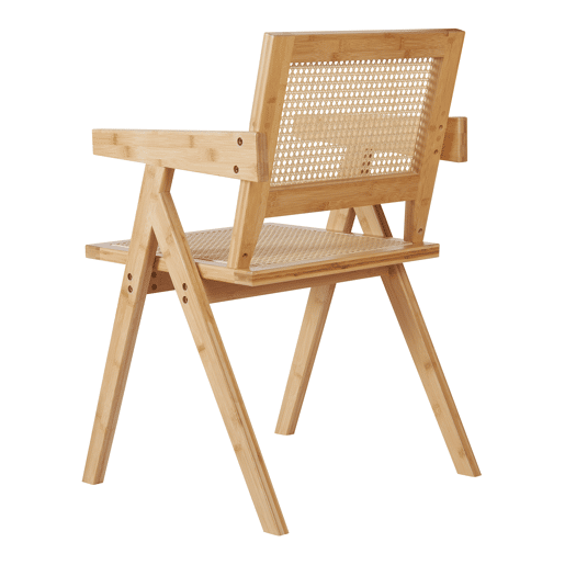 Cadeira de jantar Asikkala bambuplástico 79x50x50 cm - Natural en.casa